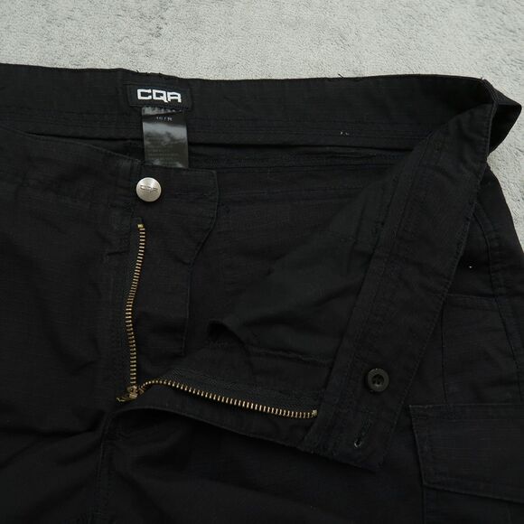 CQR Tactical Pants Women's Size 16R Black Mid-Rise Cargo Straight 29.5" Inseam - Picture 2 of 15